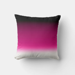 Gradient white pink burgundy cushion