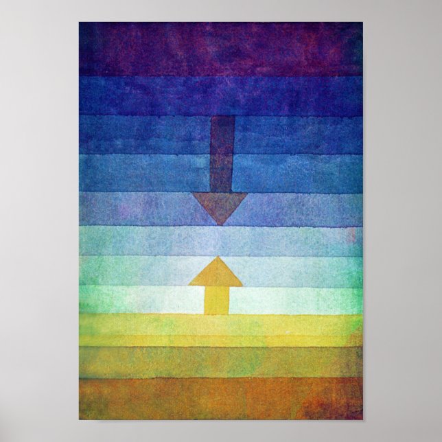 Gradient with Arrow, Paul Klee Poster (Front)