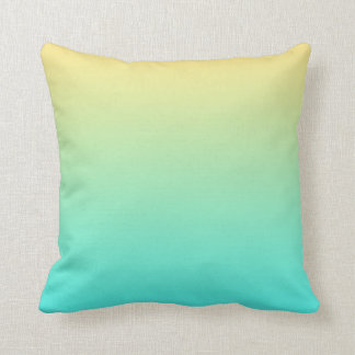 Gradient Yellow to Teal Cushion