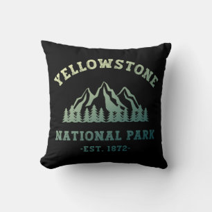 Gradient Yellowstone National Park Hiking Camping Cushion