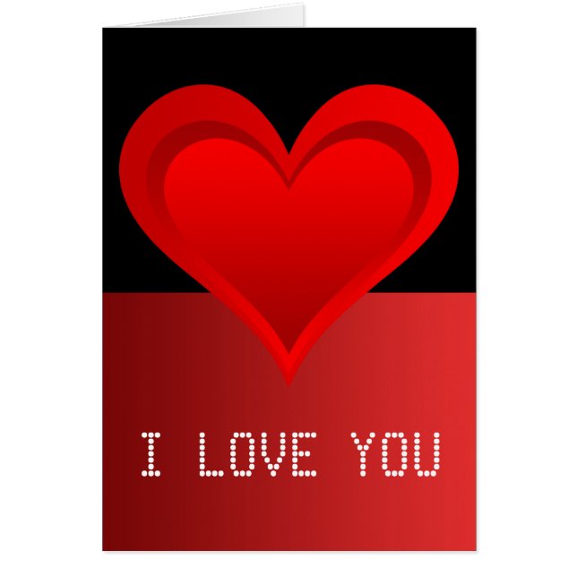 Gradients RED LOVE HEART + your backgr. & ideas (Front)