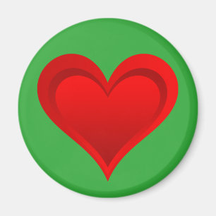 Gradients RED LOVE HEART + your backgr. & ideas Magnet