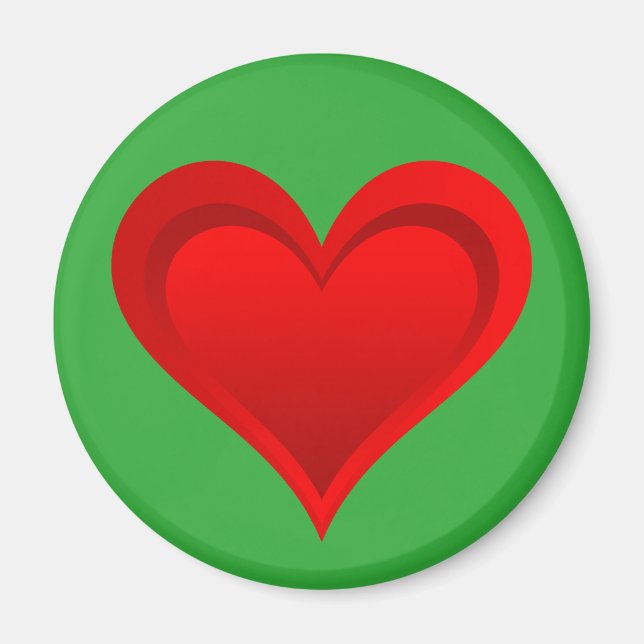 Gradients RED LOVE HEART + your backgr. & ideas Magnet (Front)