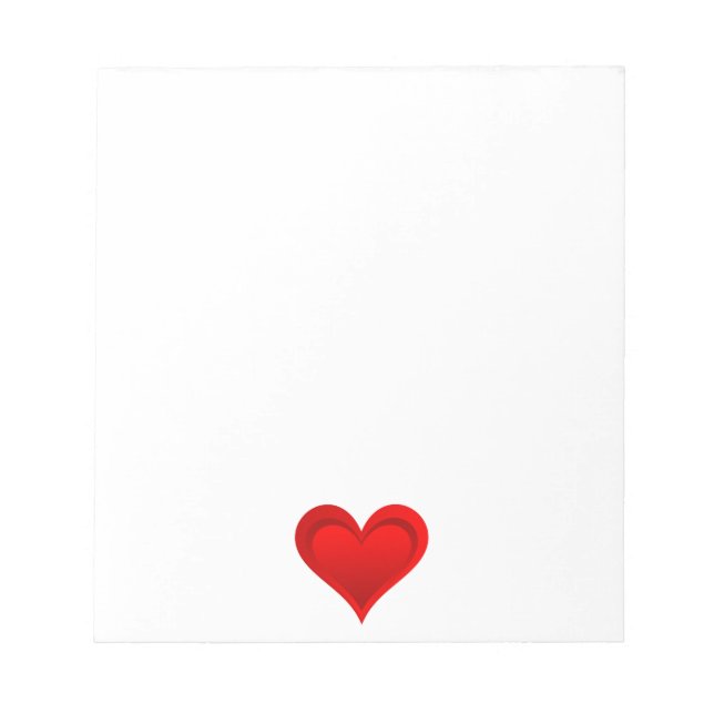 Gradients RED LOVE HEART + your text & ideas Notepad (Front)
