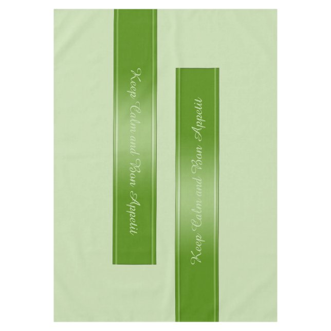 Gradients Stripes Border Deco olive + your text Tablecloth (Front)