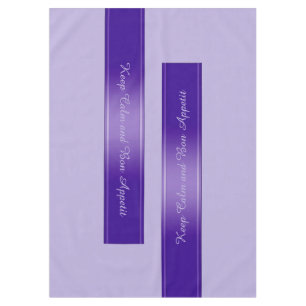 Gradients Stripes Border Deco violet + your text Tablecloth