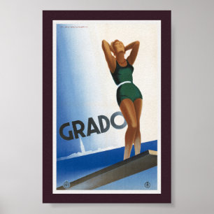 Grado Italy Vintage Poster 1933