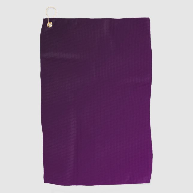 Gradual plum colour hue design golf towel (Front)