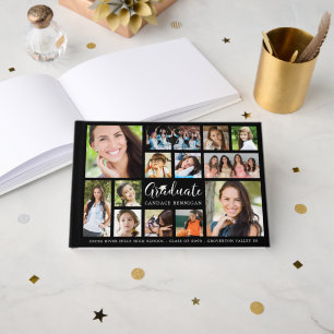 GRADUATE 13 Photo Collage Script Your Color Guest Book