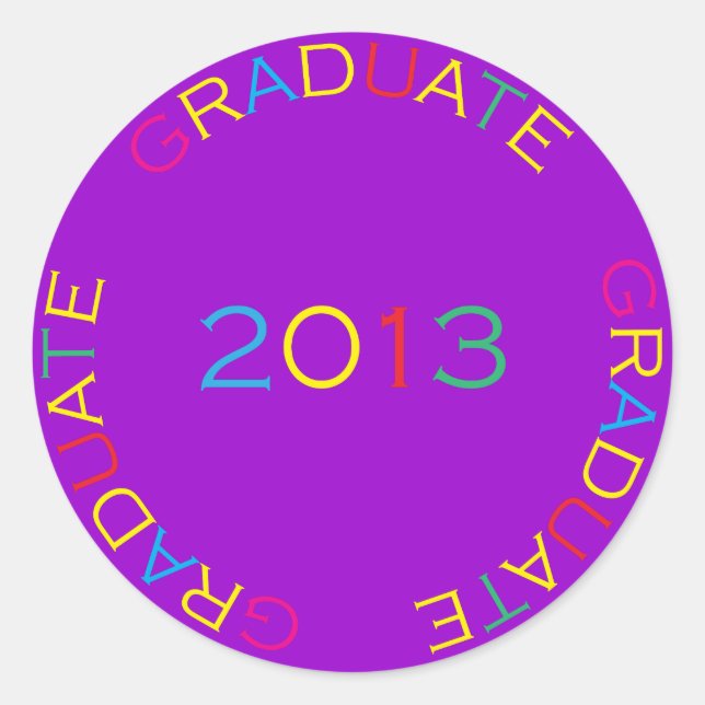 GRADUATE 2013 ABITUR CLASSIC ROUND STICKER (Front)