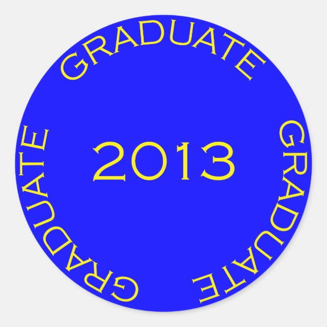 GRADUATE 2013 ABITUR CLASSIC ROUND STICKER (Front)