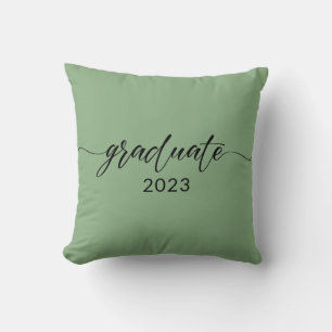 Graduate 2023 Black Calligraphy Design Cushion