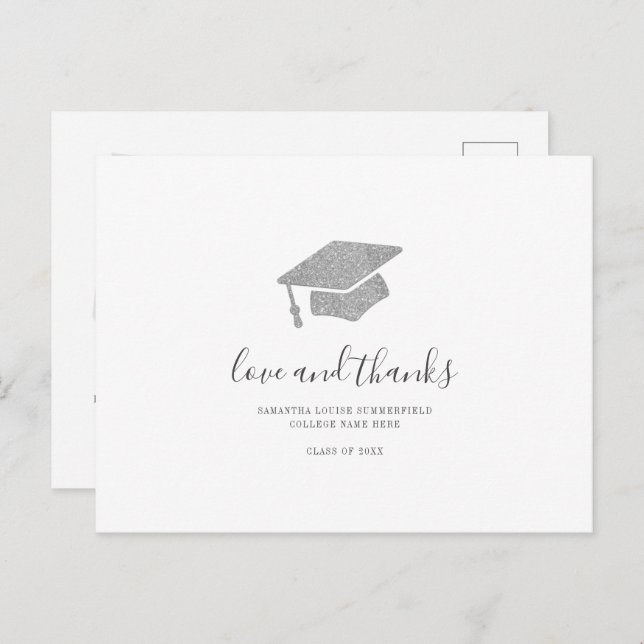 Graduate 2024 Photo Grad Thank You Postcard (Front/Back)