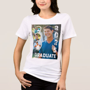 Graduate 2025 Photo Hearts Tri-Blend Shirt