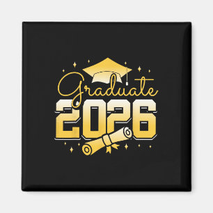 Graduate 2026 Graduation Cap Diploma Celebration Magnet