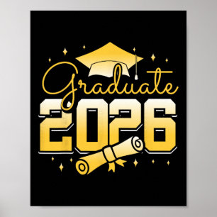 Graduate 2026 Graduation Cap Diploma Celebration  Poster
