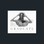 Graduate 20XX Modern Cool Simple Minimalist Photo Canvas Print<br><div class="desc">This simple and modern design is composed of serif typography.  "GRADUATE" on a block of colour.</div>