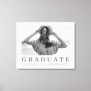 Graduate 20XX Modern Cool Simple Minimalist Photo Canvas Print