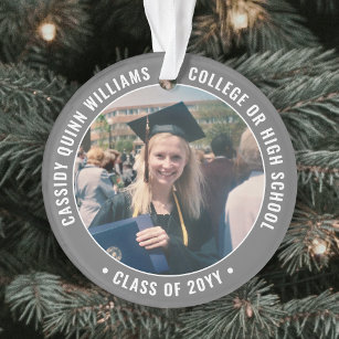 Graduate 2 Photo Class of 2019 Graduation Picture Ornament