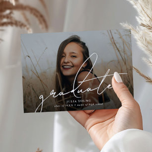 Graduate 2 Photo Collage Graduation Announcement