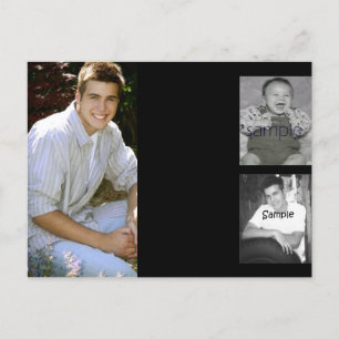 Graduate 3-photo collage postcard