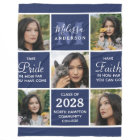 Graduate 5 Photo Collage Navy Blue Graduation