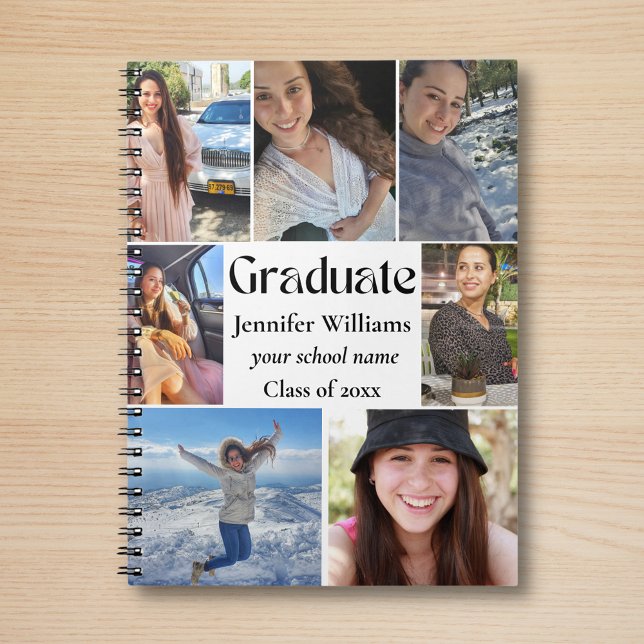  graduate 7 photos collage 2025 graduation notebook (Creator Uploaded)