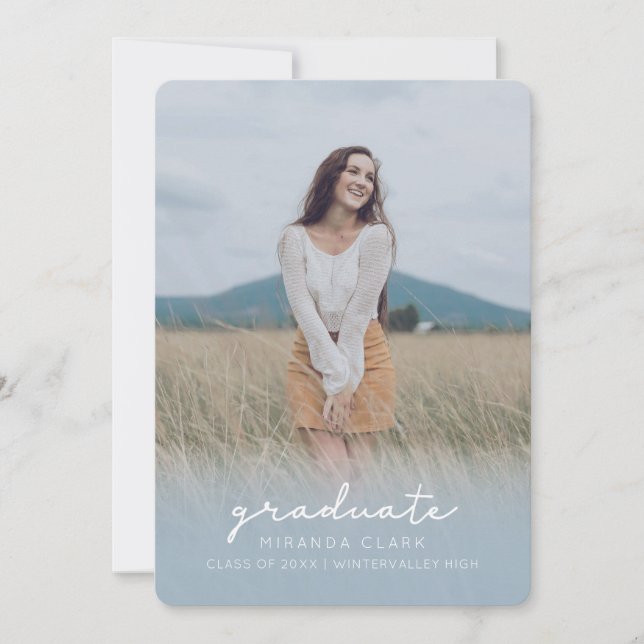 Graduate announcement light blue (Front)