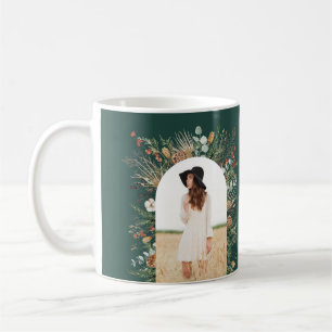Graduate arch 1 photo green botanical modern mug