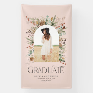 Graduate arch 1 photo pink botanical modern banner