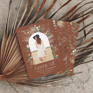 Graduate arch 1 photo terracotta botanical modern announcement
