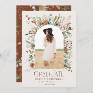 Graduate arch 1 photo terracotta botanical modern  announcement