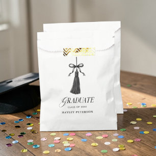 Graduate Black Bow Tassel Graduation Party Favour Bags