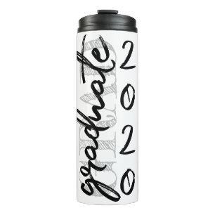 Graduate Black Script   Classic Keepsake with Year Thermal Tumbler
