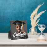 Graduate Bold Script Graduation Gift Photo Plaque<br><div class="desc">This simple chic graduation photo plaque features a full photograph of your graduate. Bold simple script of your student name and class year in white typography for a modern minimalist gift. Celebrate the Class of 2026.</div>