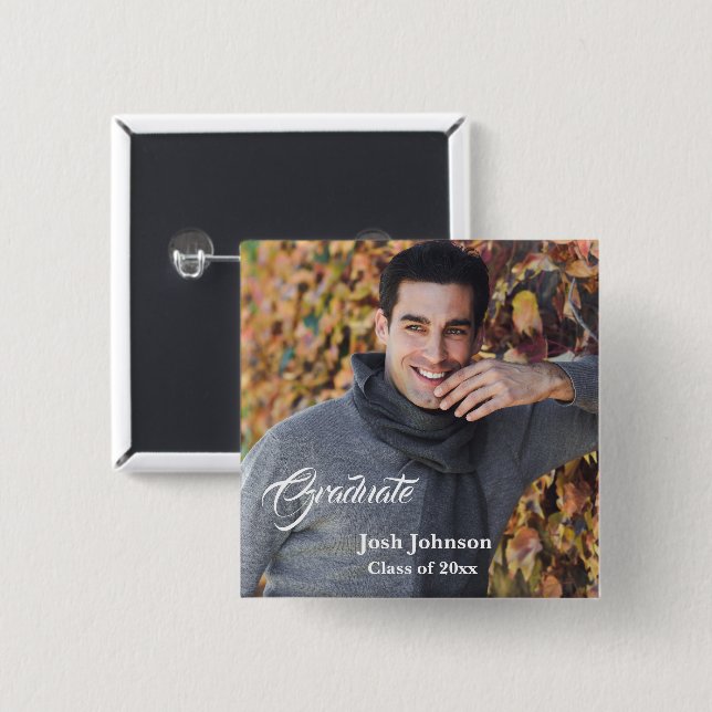 Graduate Button Pin (Front & Back)