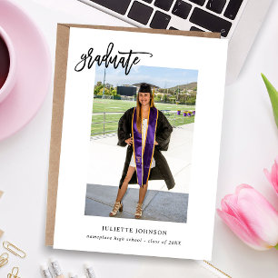 Graduate Calligraphy 2v Photo Announcment