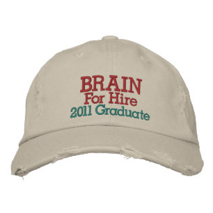 Graduate Cap - Brain for Hire !