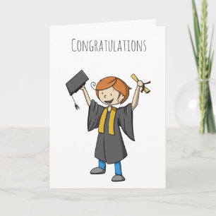 Graduate Celebrating Congratulations Graduation Card