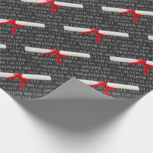 Graduate Chalkboard and Diploma Theme Wrapping Paper