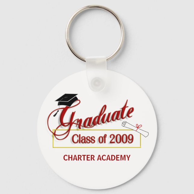 Graduate Class of 2009 Key Ring - Garnet and Gold (Front)