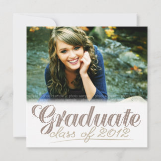 Graduate Class of 2012 Modern White Invite