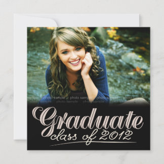 Graduate Class of 2012 Modern White Invite