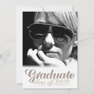Graduate Class of 2012 Modern White Invite