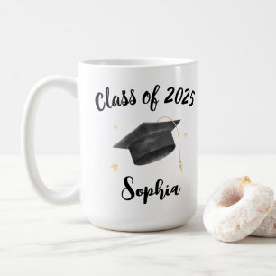 Graduate Class Of 2025 Mug, Personalized Graduatio Coffee Mug