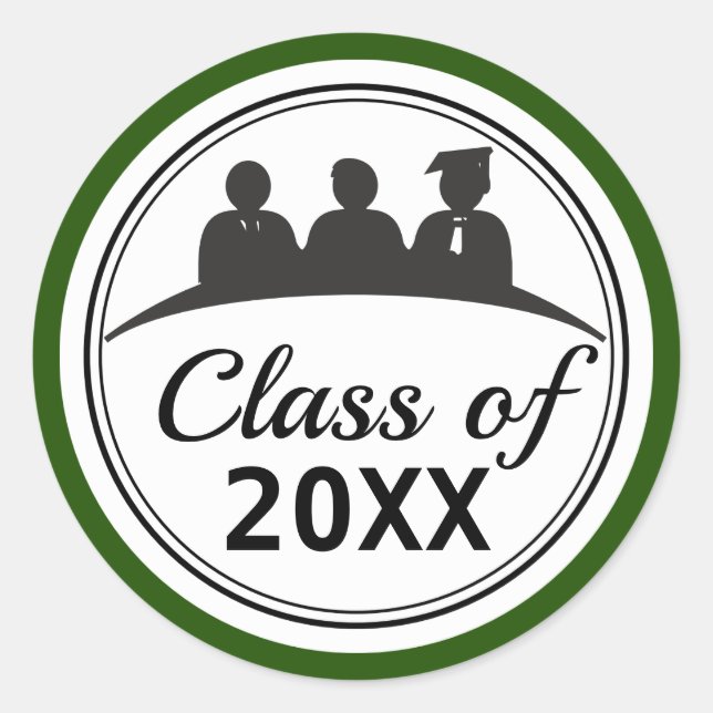 Graduate - Class of 20XX Classic Round Sticker (Front)