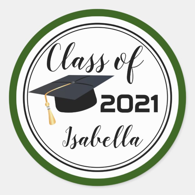 Graduate - Class of 20XX Classic Round Sticker (Front)