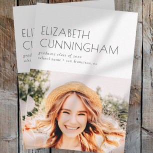Graduate Class of 20XX Minimalist Photo Graduation Announcement