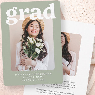 Graduate Class of 20XX Modern Photo Graduation Announcement