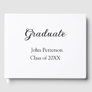 Graduate class of 20XX simple minimal graduation m Guest Book
